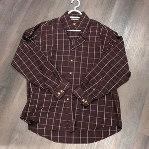 Maroon long sleeve dress shirt